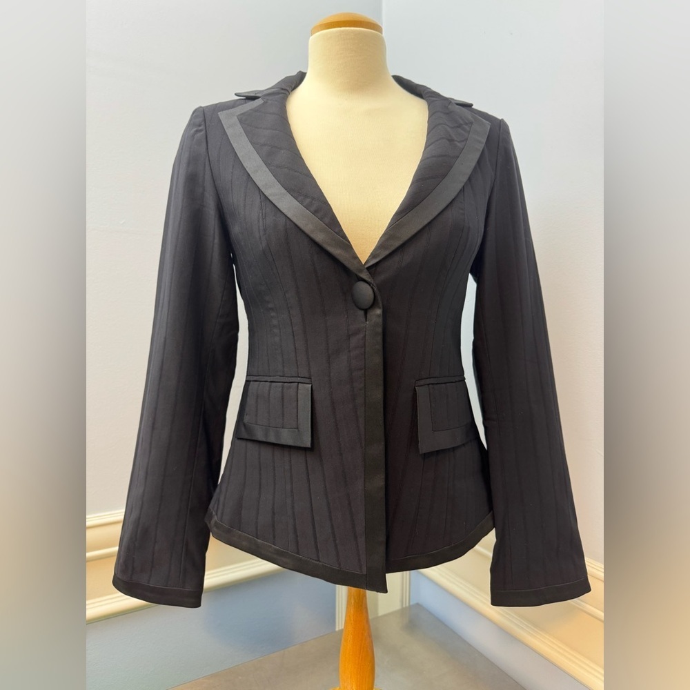Nanette Lepore striped Tuxedo Jacket